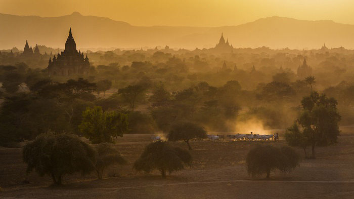 Sunrise over the Bagan Temple Plain